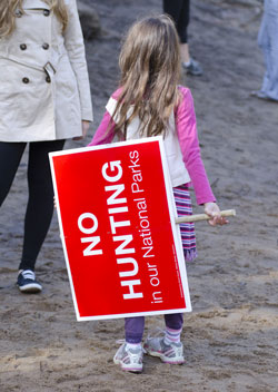 Child with no hunting sign