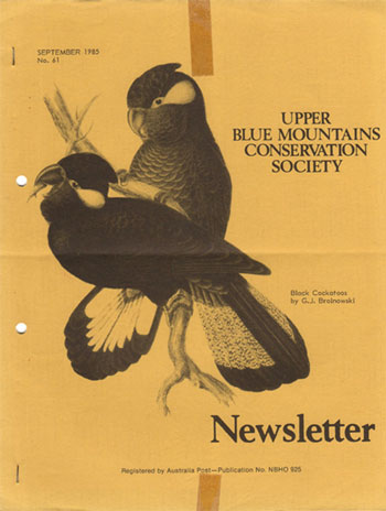 Newsletter Cover Sep. 1985