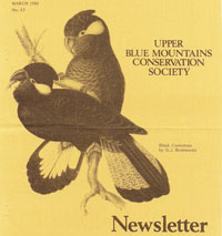Upper Blue Mountains Conservation Society Newsletter Cover